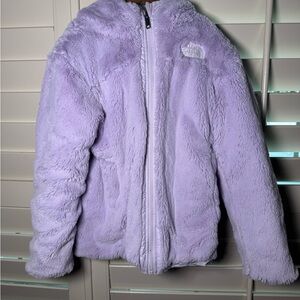 North Face Purple Puffer Reversible Jacket Kids girls youth